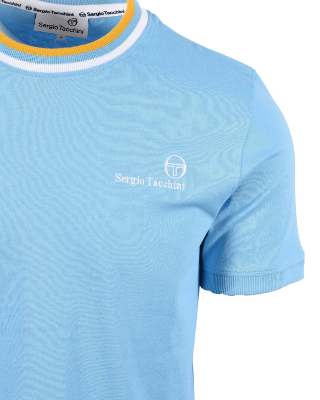 Sergio Tacchini Rainer FC Tee Baltic Sea/White/Old Gold