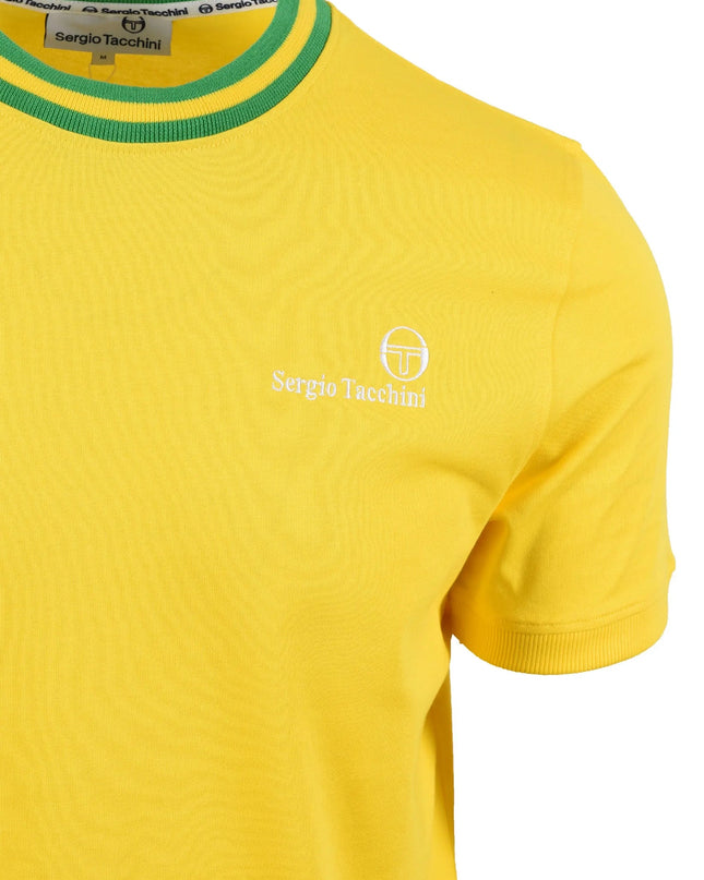 Sergio Tacchini Rainer FC Tee Cyber Yellow/Fern Green