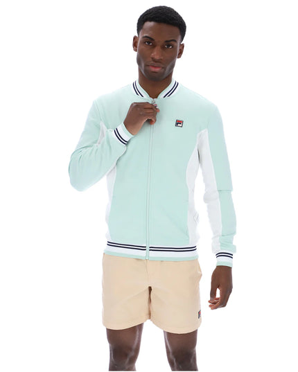 FILA Settanta Baseball Track Top Surf Spray/White/Fila Navy