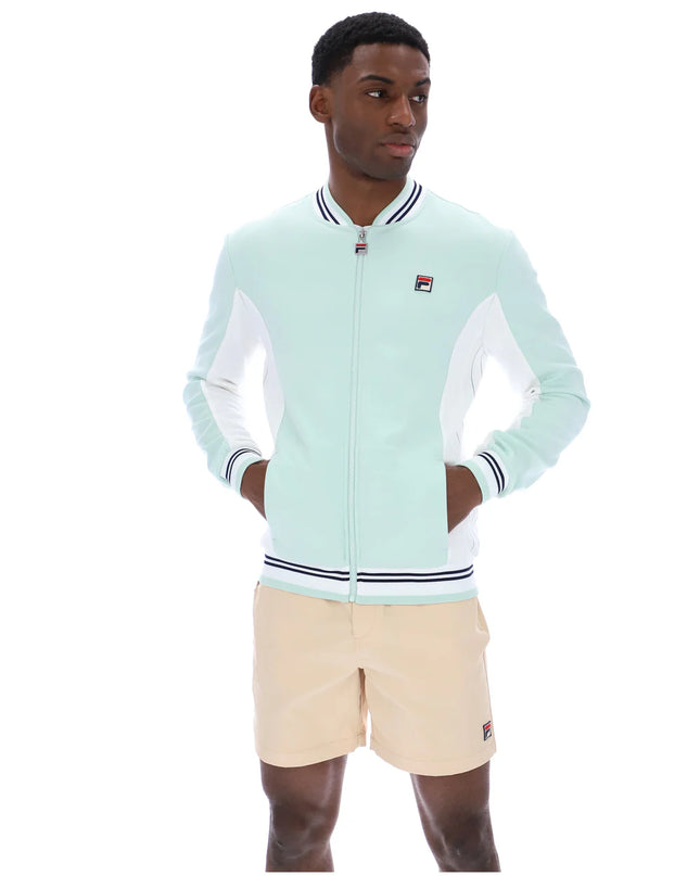 FILA Settanta Baseball Track Top Surf Spray/White/Fila Navy