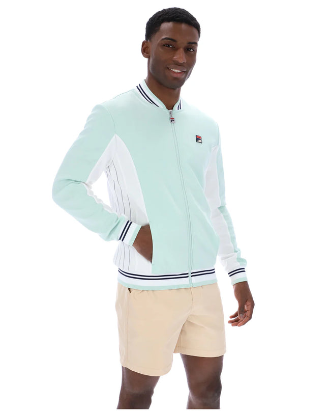 FILA Settanta Baseball Track Top Surf Spray/White/Fila Navy