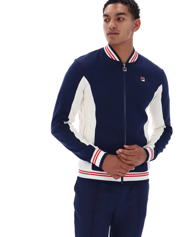 Fila Vintage Settanta Retro 70s Borg Track Top in Navy - 499