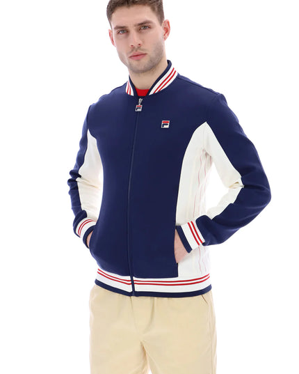 FILA Settanta Baseball Track Top Navy/Gardenia/Red