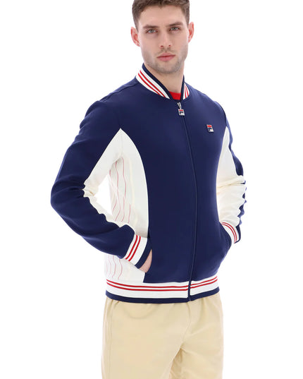 FILA Settanta Baseball Track Top Navy/Gardenia/Red