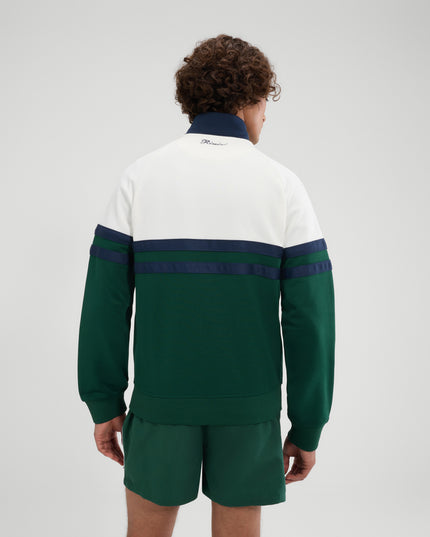 Ellesse Rimini 80s Vintage Track Top Off White/Dark Green