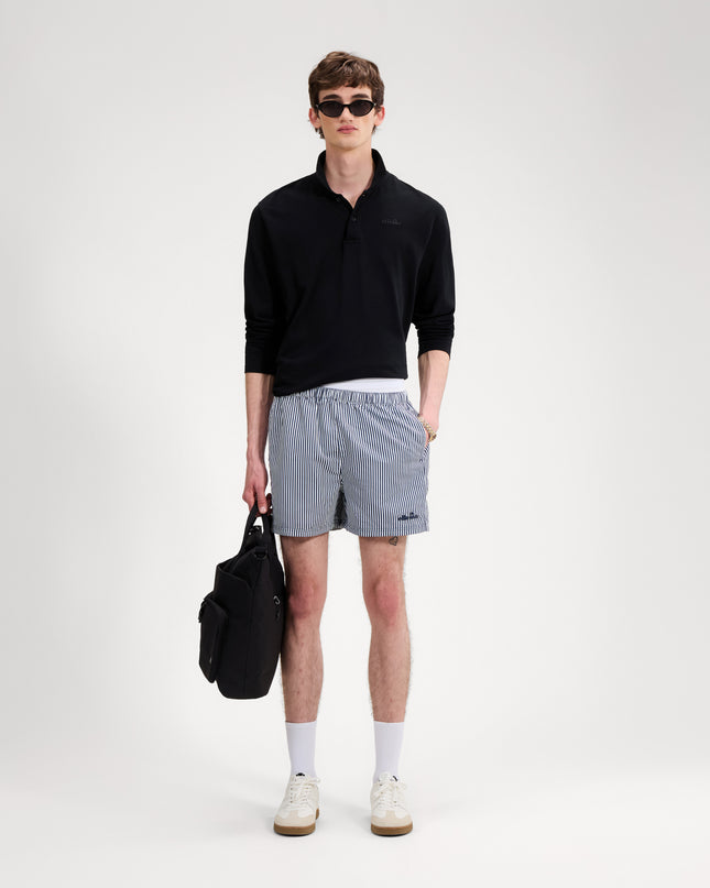 Ellesse Sylbio Swim Shorts Navy/White Striped