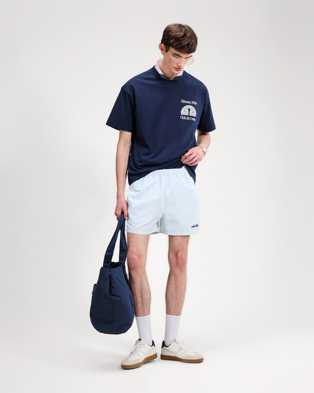 Ellesse Sylbio Swim Shorts Light Blue/White Striped