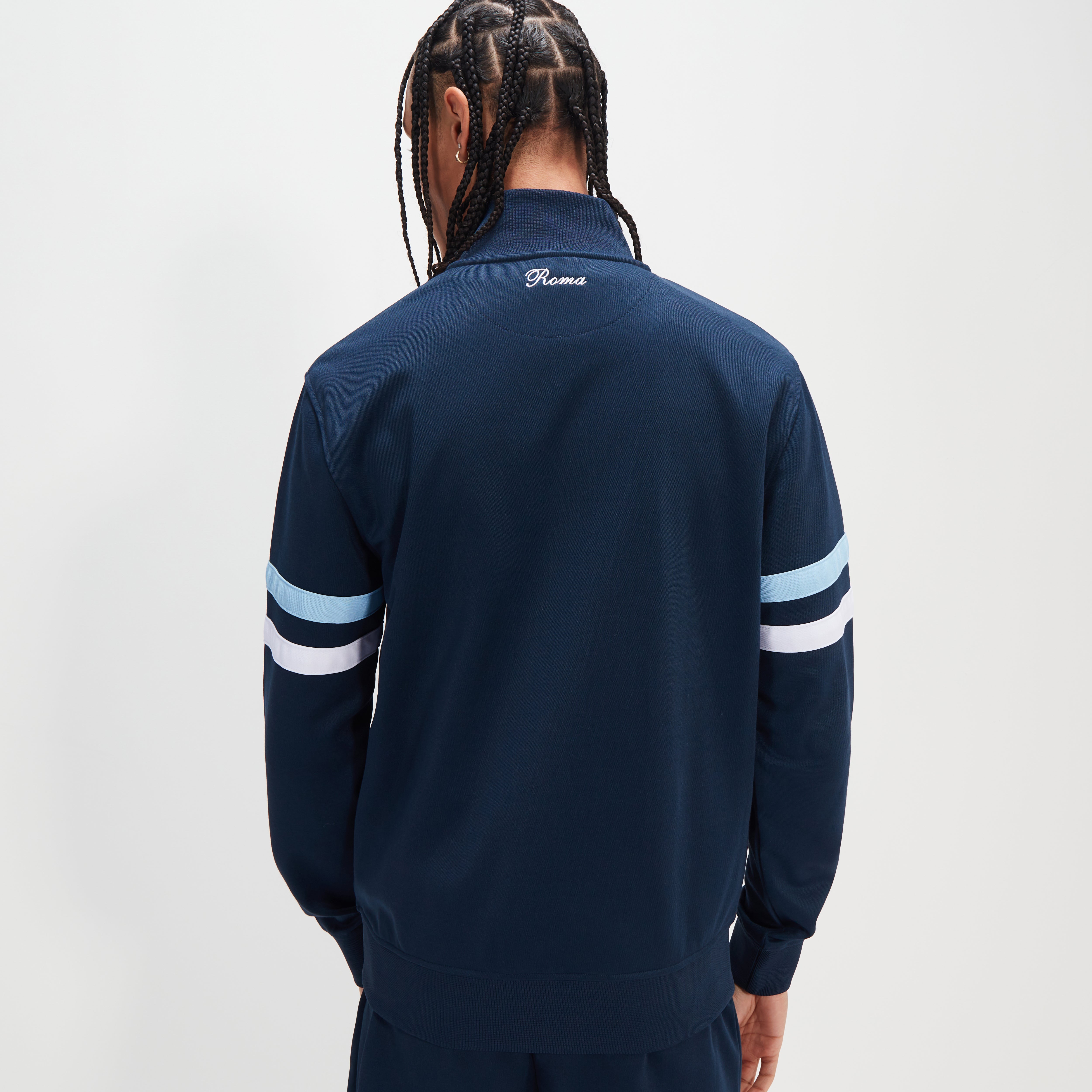 Ellesse Roma Track Top Jacket Navy/Light Blue/White - Raw Menswear