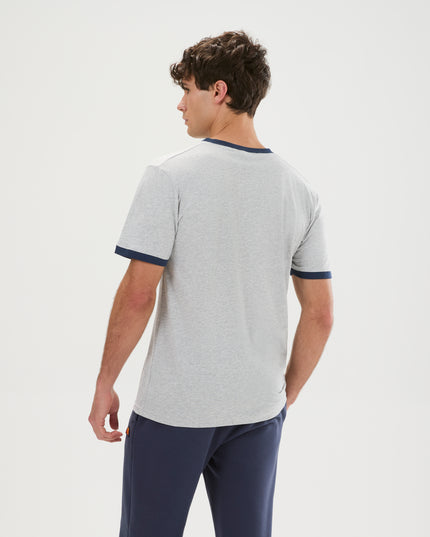 Ellesse Ringetto Tee in Light Grey Marl