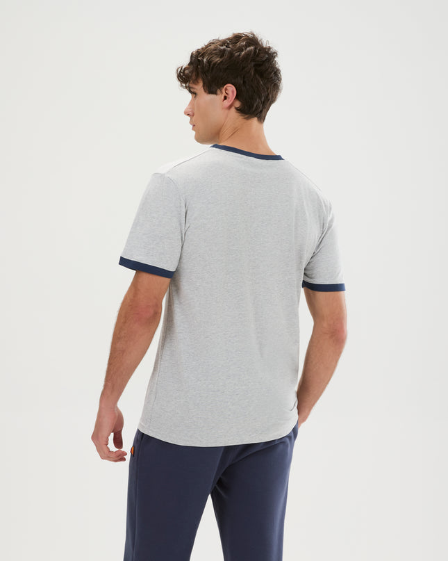 Ellesse Ringetto Tee in Light Grey Marl