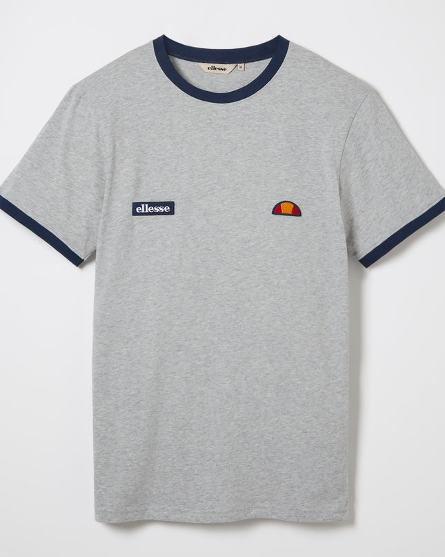 Ellesse Ringetto Tee in Light Grey Marl