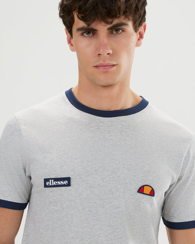 Ellesse Ringetto Tee in Light Grey Marl