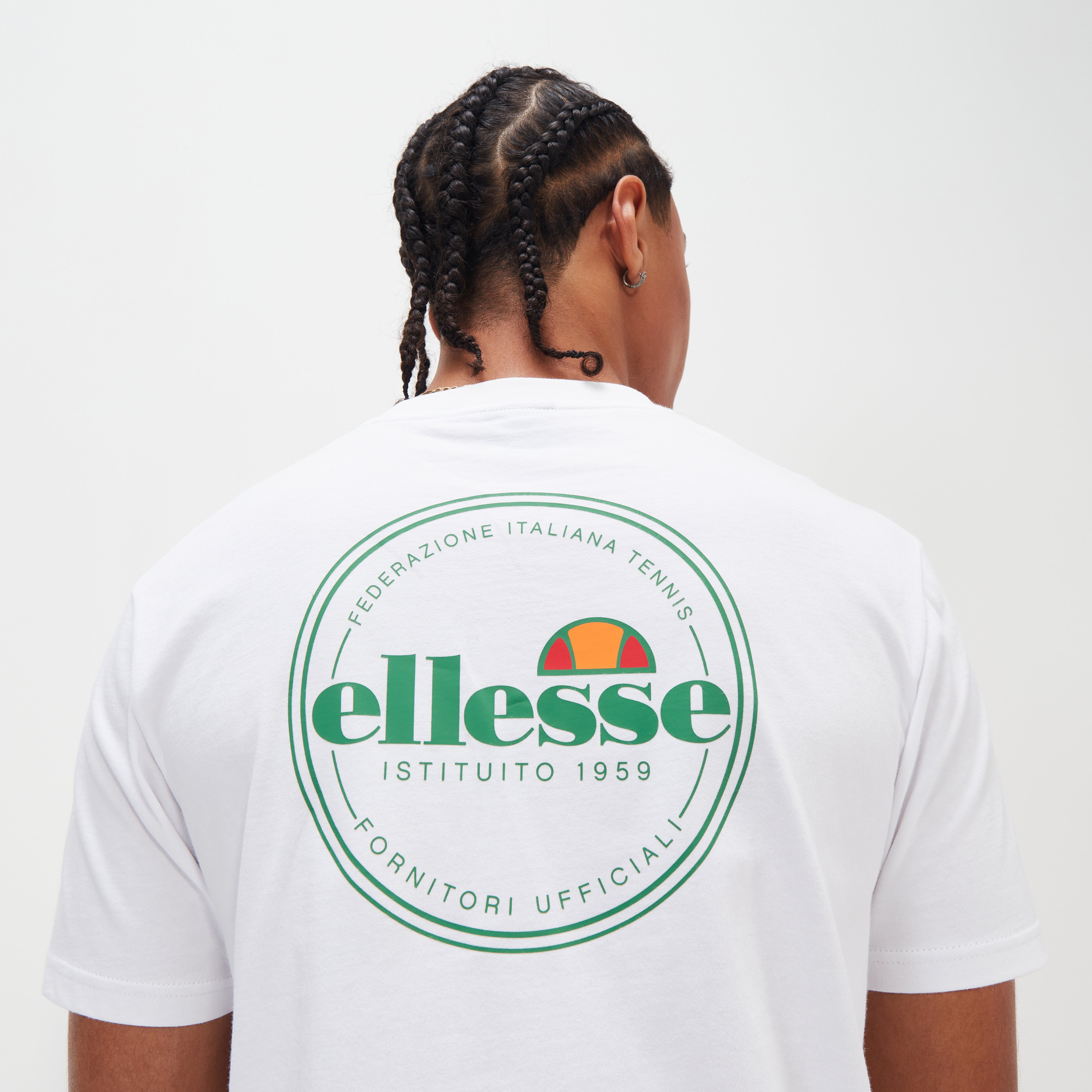 Ellesse Liammo Heritage Back Print Tee White - Raw Menswear