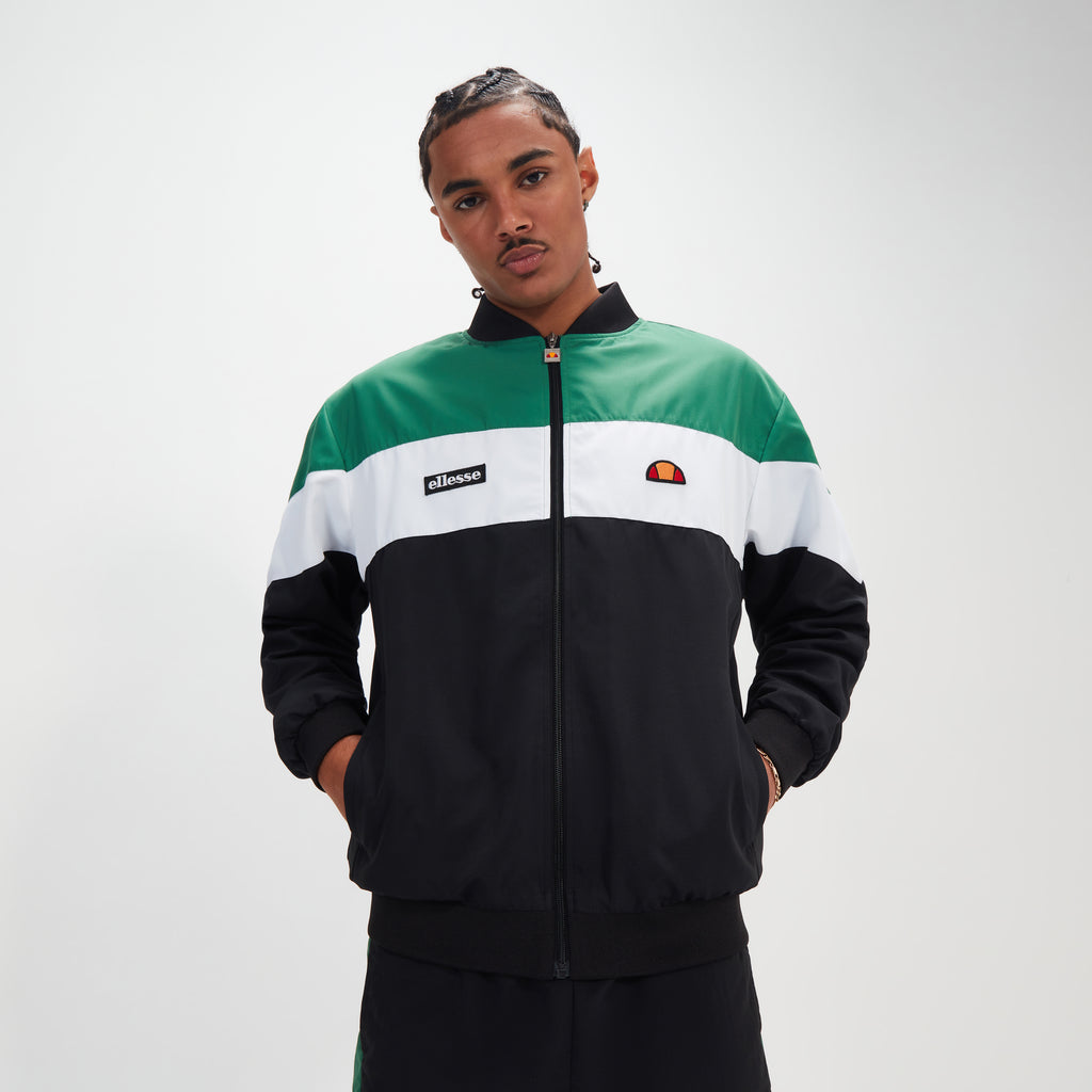 Ellesse Brolo Track Top Jacket Black/Green - Raw Menswear