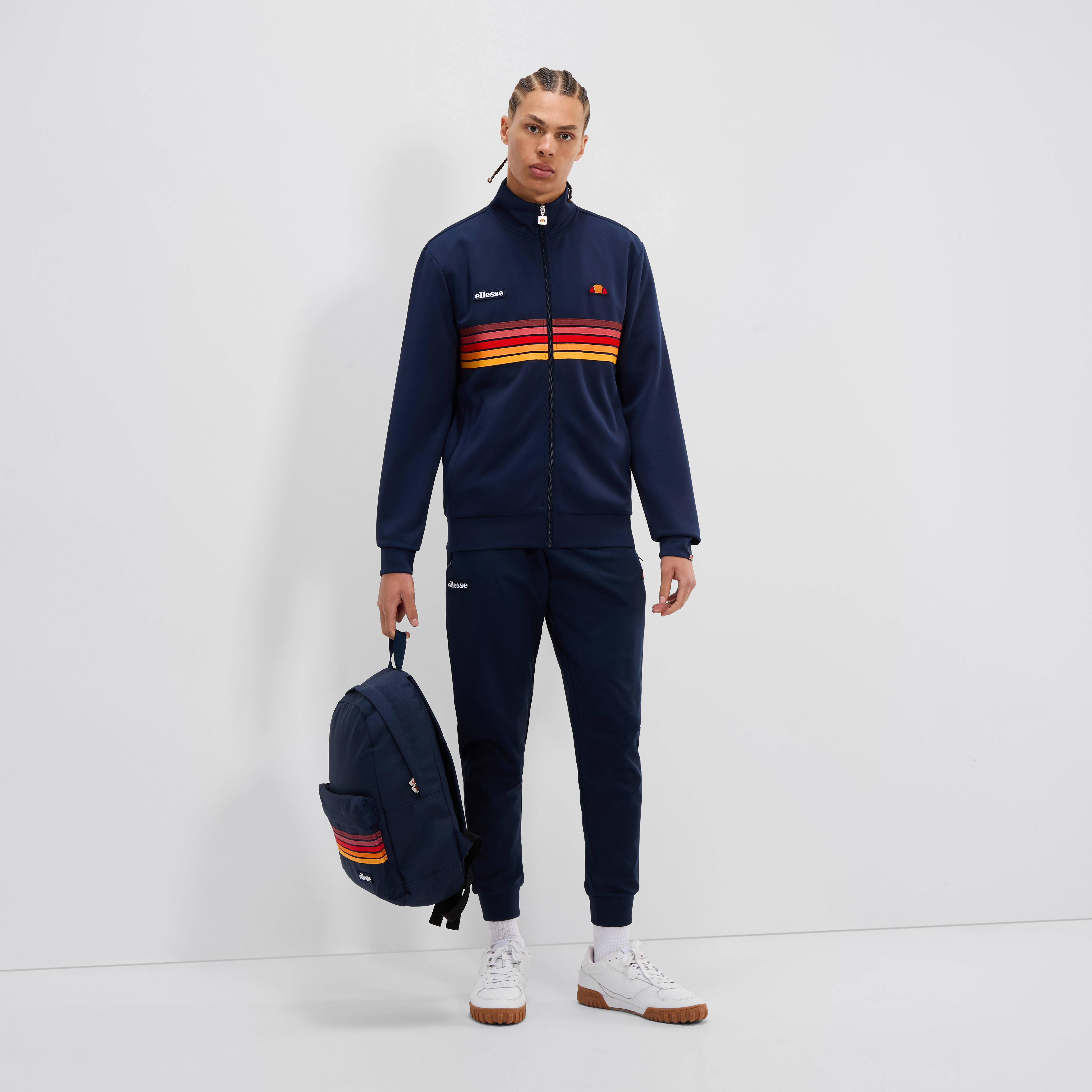 Ellesse Vicenza Track Top Jacket Navy - Raw Menswear