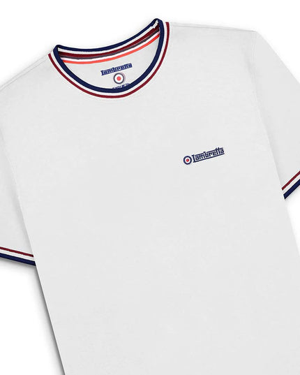 Lambretta Triple Tipped Pique Tee White