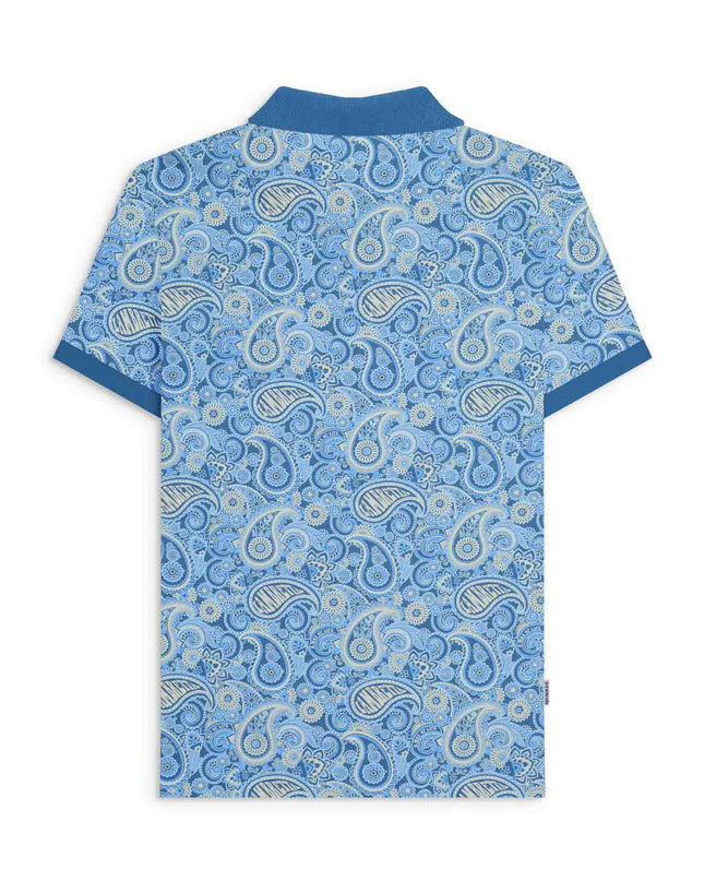 Lambretta Paisley Brand Polo Dark Blue/Wood Ash