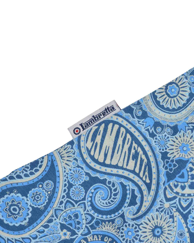 Lambretta Paisley Brand Polo Dark Blue/Wood Ash