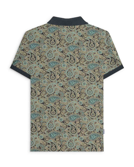 Lambretta Paisley Brand Polo Navy Cameo/Blue