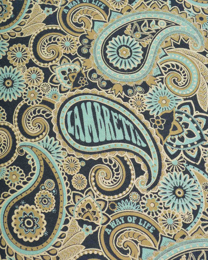 Lambretta Paisley Brand Polo Navy Cameo/Blue