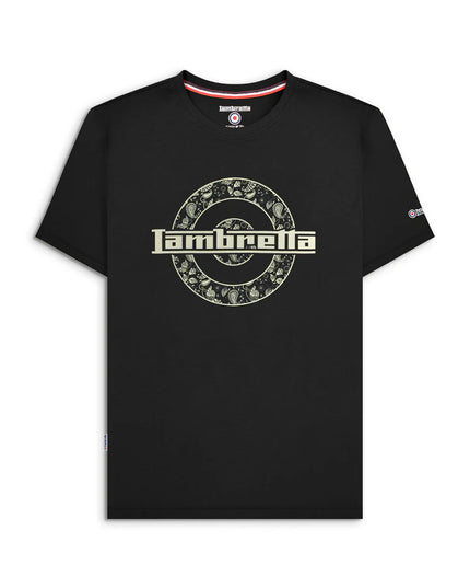 Lambretta Paisley Target Tee Black
