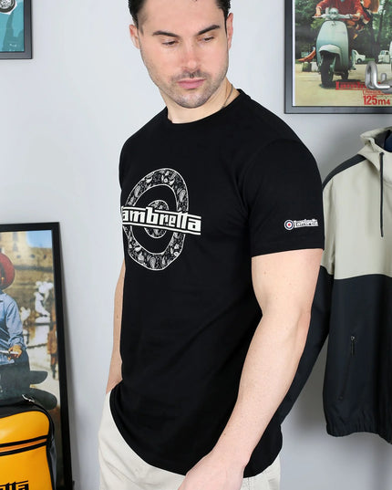 Lambretta Paisley Target Tee Black