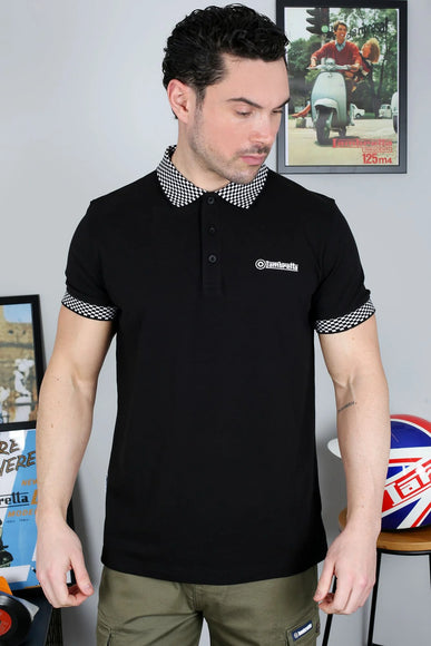 Lambretta Two Tone Polo Black