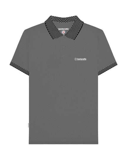 Lambretta Two Tone Polo Steel Grey