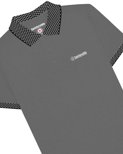 Lambretta Two Tone Polo Steel Grey
