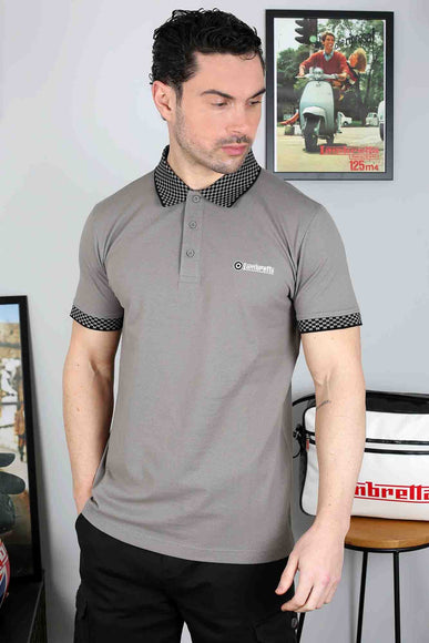 Lambretta Two Tone Polo Steel Grey
