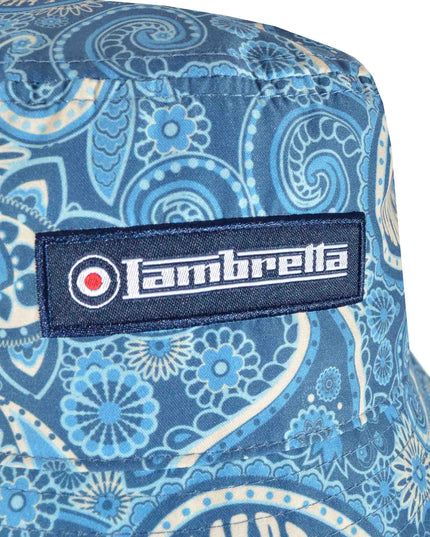 Lambretta Paisley Brand Bucket Hat Dark Blue