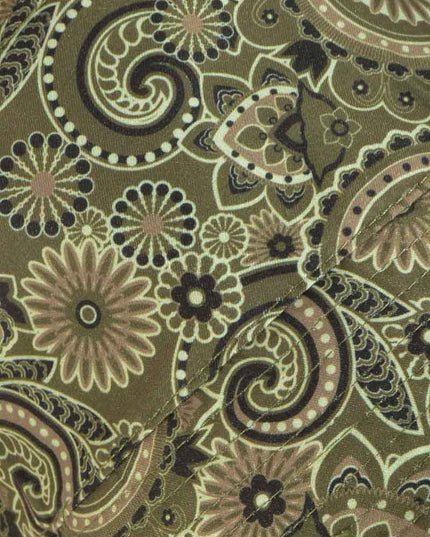 Lambretta Paisley Brand Bucket Hat Khaki