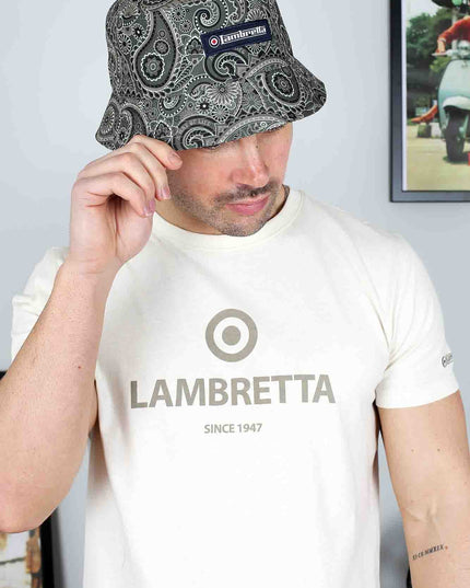 Lambretta Paisley Brand Bucket Hat Khaki