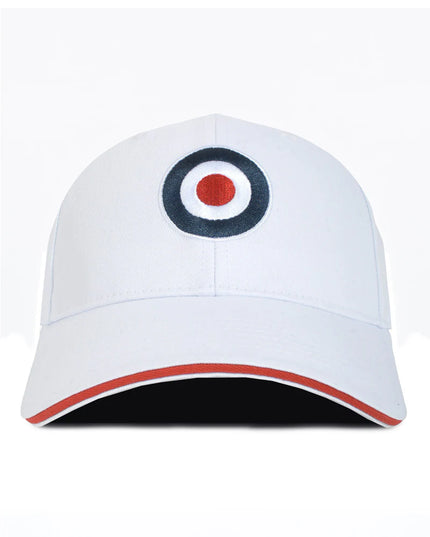 Lambretta Target Baseball Cap White