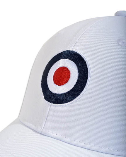 Lambretta Target Baseball Cap White