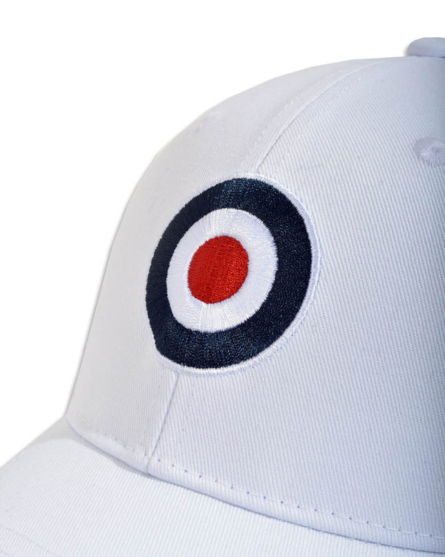 Lambretta Target Baseball Cap White