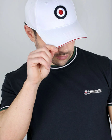 Lambretta Target Baseball Cap White