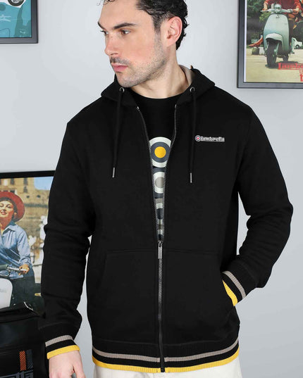 Lambretta F/Z Hoodie Black Cashew/Gold