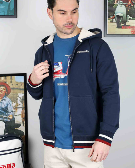 Lambretta F/Z Hoodie Navy Jet Stream/Red
