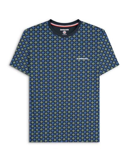 Lambretta GEO AOP Tee Navy/Basil - 229 Raw Menswear