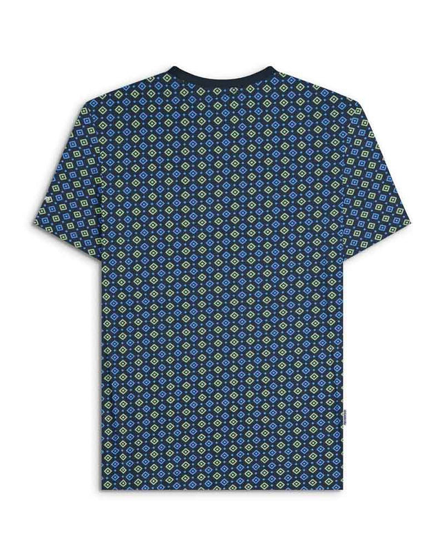 Lambretta GEO AOP Tee Navy/Basil - 229 Raw Menswear
