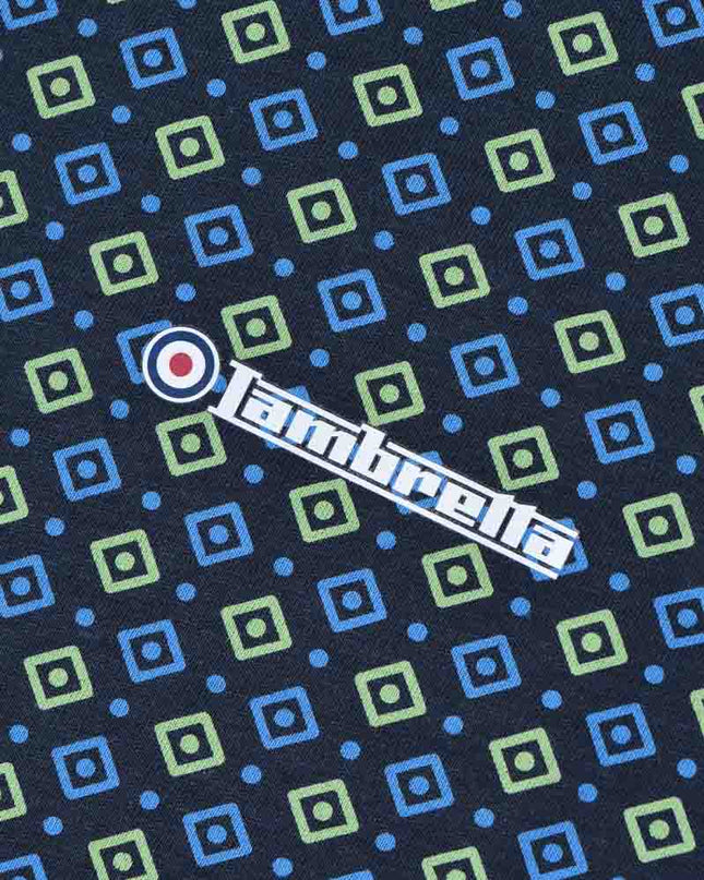 Lambretta GEO AOP Tee Navy/Basil - 229 Raw Menswear