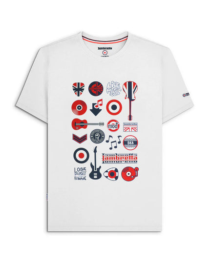 Lambretta Music Icon Tee White
