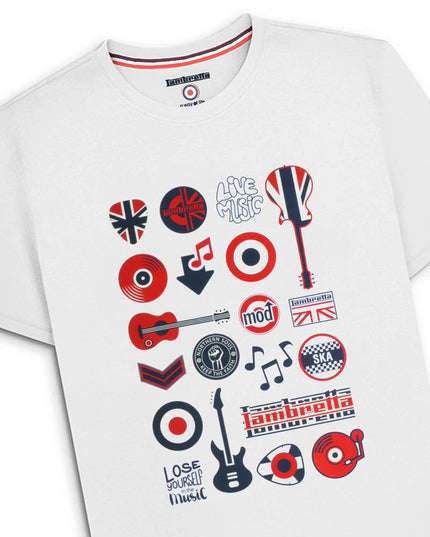 Lambretta Music Icon Tee White