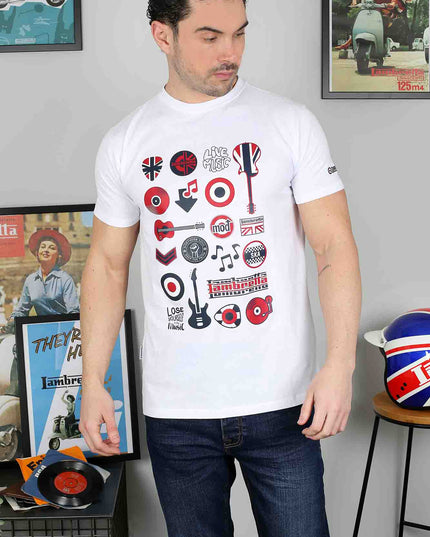 Lambretta Music Icon Tee White