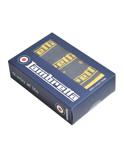Lambretta 3 Pack Target Boxers Black/Gold 