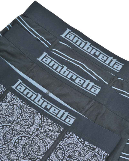Lambretta 3 Pack Paisley Boxers Navy/Blue