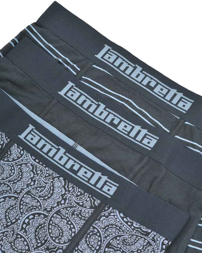 Lambretta 3 Pack Paisley Boxers Navy/Blue