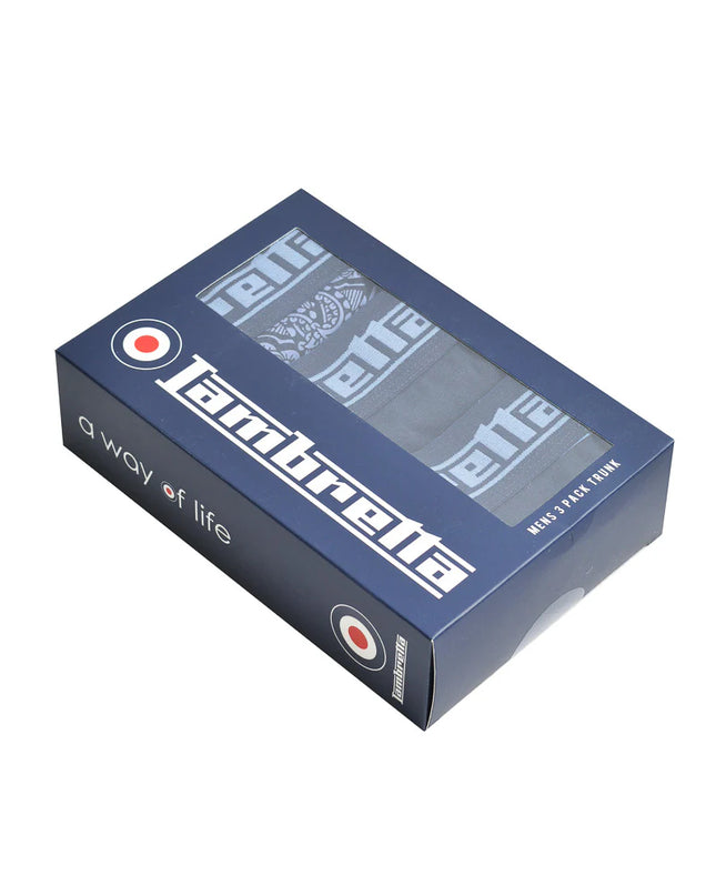 Lambretta 3 Pack Paisley Boxers Navy/Blue