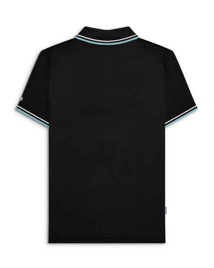 Lambretta Twin Tipped Polo in Black (Dawn/Smoke Blue)